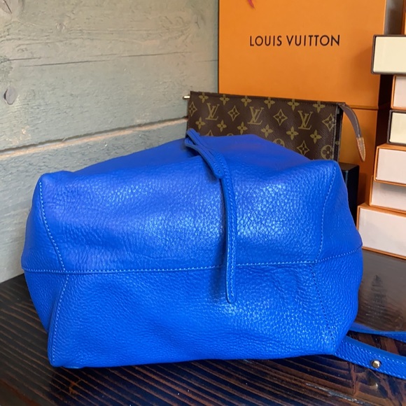 Mansur Gavriel pebbled leather backpack in Blue - Picture 9 of 17